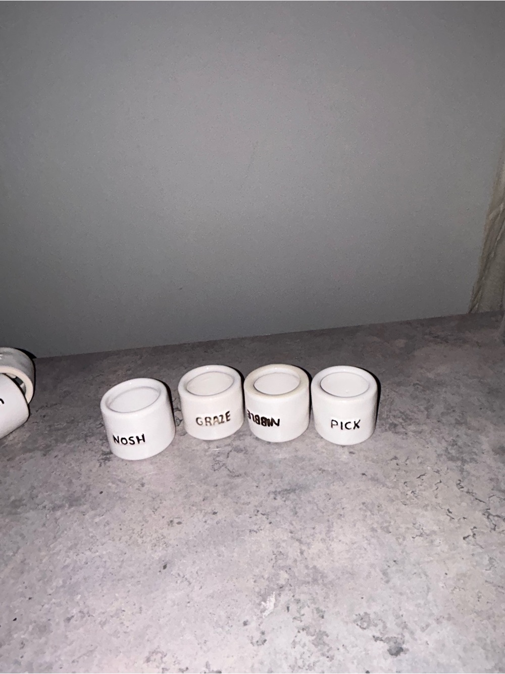 Pier 1 Imports White Ceramic Napkin Rings 3 Sets of 4